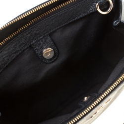 Pre Owned Coach Black Leather Mini Christie Carryall Crossbody Bag  