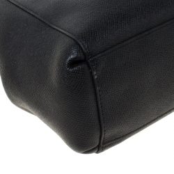 Pre Owned Coach Black Leather Mini Christie Carryall Crossbody Bag  