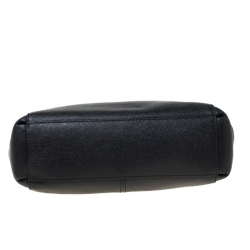 Pre Owned Coach Black Leather Mini Christie Carryall Crossbody Bag  