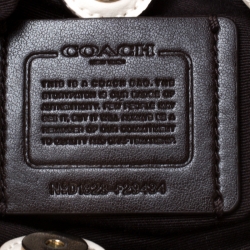 Coach Beige Signature Coated Canvas and Leather Satchel