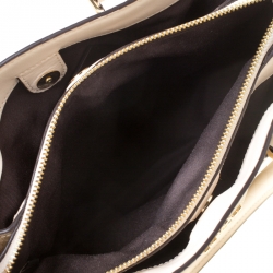 Coach Beige Signature Coated Canvas and Leather Satchel