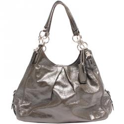 Coach Dark Green Leather Maggie Shoulder Bag