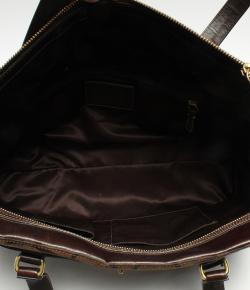 Pre Owned Coach Brown Signature Canvas And Leather Everyday Bag