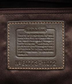 Pre Owned Coach Brown Signature Canvas And Leather Everyday Bag