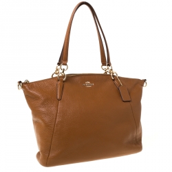 Pre Owned Coach Tan Leather Sofia Satchel