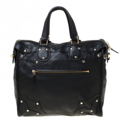 Coach Black Leather Rhyder 33 Satchel