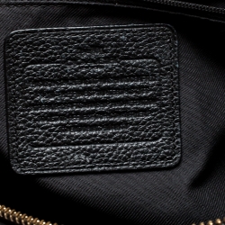 Pre Owned Coach Black Pebbled Leather Prairie Satchel
