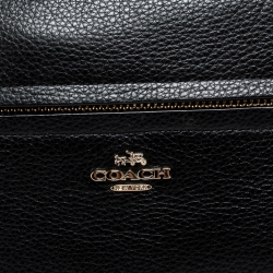 Pre Owned Coach Black Pebbled Leather Prairie Satchel
