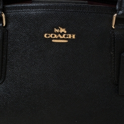 Pre Owned Coach Black Leather Christie Carryall Satchel 