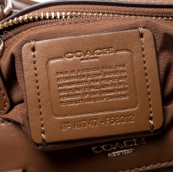 Coach Brown Signature Coated Canvas and Leather Mini Bennett Satchel