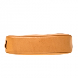 Pre Owned Coach Light Green Signature Canvas and Leather Pochette 