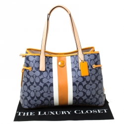 Coach Multicolor Signature Coated Canvas Drawstring Tote