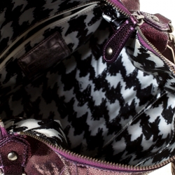 Coach Metallic Purple Shimmering Leather Shoulder Bag