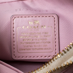 Pre Owned Coach Cream Printed Leather Sadie Crossbody Bag