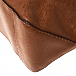 Pre Owned Coach Tan Leather City Zip Shopper Tote