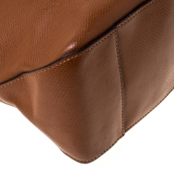 Pre Owned Coach Tan Leather City Zip Shopper Tote