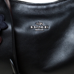 Pre Owned Coach Black Leather Harley Oxblood Hobo