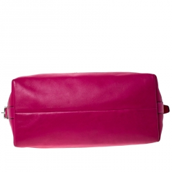 Pre Owned Coach Magenta Leather Molly Satchel