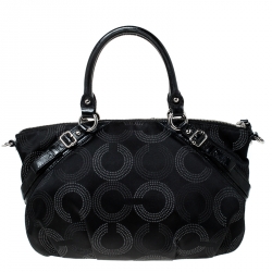 مملوكة مسبقًا حقيبة كوتش أوب أرت قماش وجلد سوداء