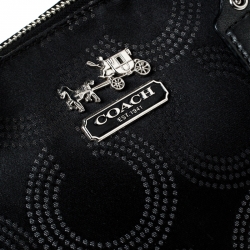 مملوكة مسبقًا حقيبة كوتش أوب أرت قماش وجلد سوداء