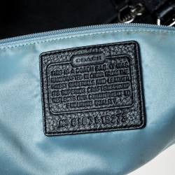 Pre Owned Coach Black Leather Straps Satchel