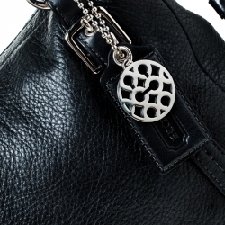 Pre Owned Coach Black Leather Straps Satchel