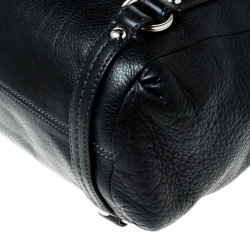 Pre Owned Coach Black Leather Straps Satchel