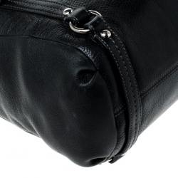 Pre Owned Coach Black Leather Straps Satchel