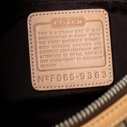 مملوكة مسبقًا Coach Tan/Beige Signature Coated Canvas and Leather Tassel Shoulder Bag