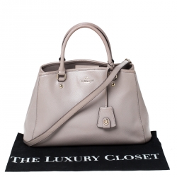 Pre Owned حقيبة كوتش كاري أول جلد بيج