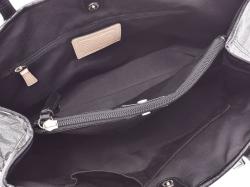 Coach Black Signature Canvas Stripe Shoulder Bag