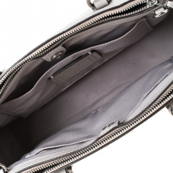 Pre Owned Coach Grey Leather Surrey Carryall Tote