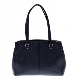 Pre Owned Coach Black Leather Christie Carryall Satchel 