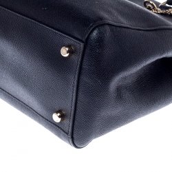 Pre Owned Coach Black Leather Christie Carryall Satchel 