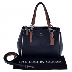 Pre Owned Coach Black Leather Mini Christie Carryall Crossbody Bag