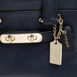 Pre Owned Coach Navy Blue Leather Swagger 20 Tote