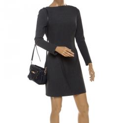 Pre Owned Coach Navy Blue Leather Swagger 20 Tote