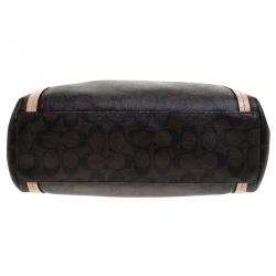 Coach Brown Coated Canvas and Leather Peyton Pocket Tote 