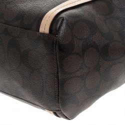Coach Brown Coated Canvas and Leather Peyton Pocket Tote 