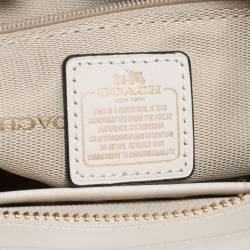 Pre Owned Coach Peach/Black Leather Swagger 27 Tote