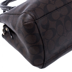 مملوكة مسبقًا حقيبة كوتش كارياول ميني شريستي كانفاس مقوي بنيه داكنه