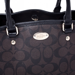 مملوكة مسبقًا حقيبة كوتش كارياول ميني شريستي كانفاس مقوي بنيه داكنه