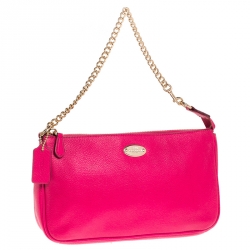 مملوكة مسبقًا Coach Hot Pink Leather Shoulder Bag