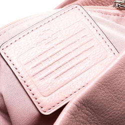 Pre Owned Coach Leather Side Zipped Shoulder Bag