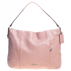 Pre Owned Coach Leather Side Zipped Shoulder Bag