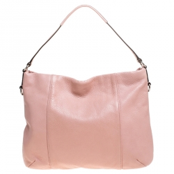 Pre Owned Coach Leather Side Zipped Shoulder Bag