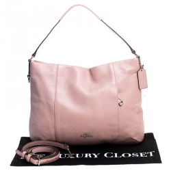 Pre Owned Coach Leather Side Zipped Shoulder Bag