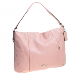 Pre Owned Coach Leather Side Zipped Shoulder Bag