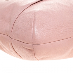 Pre Owned Coach Leather Side Zipped Shoulder Bag