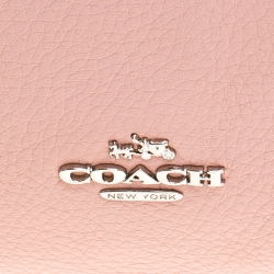 Pre Owned Coach Leather Side Zipped Shoulder Bag